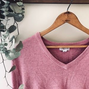 Blush V-Neck Sweater